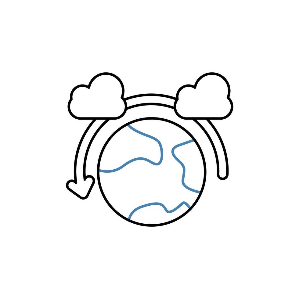 atmosphere concept line icon. Simple element illustration. atmosphere concept outline symbol design. vector