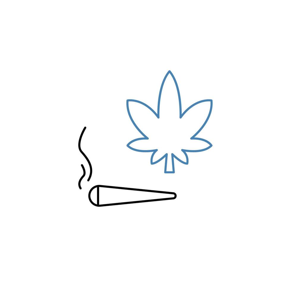 cannabis concept line icon. Simple element illustration. cannabis concept outline symbol design. vector