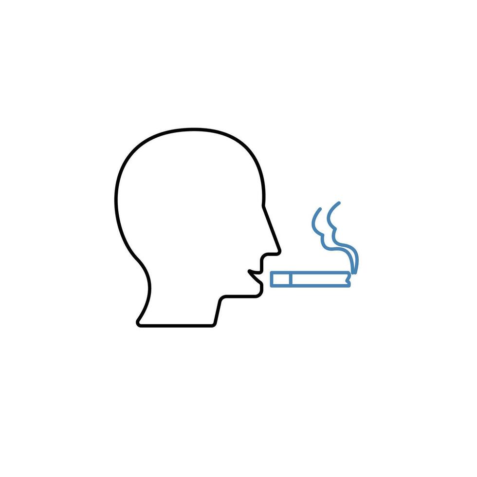 de fumar concepto línea icono. sencillo elemento ilustración. de fumar concepto contorno símbolo diseño. vector