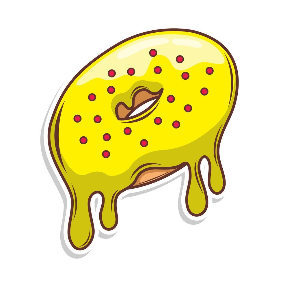 Delicious donut vector hand draw illustration