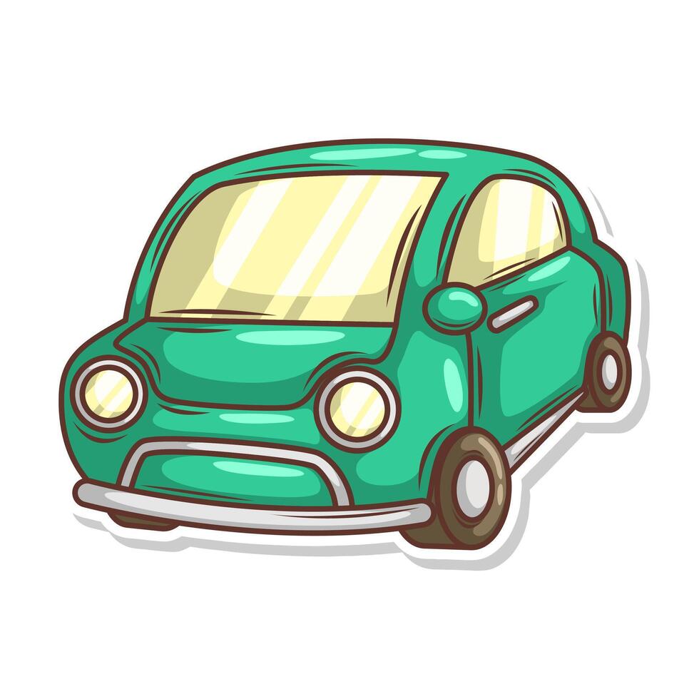 cartoon cute car transportation illustration art vector