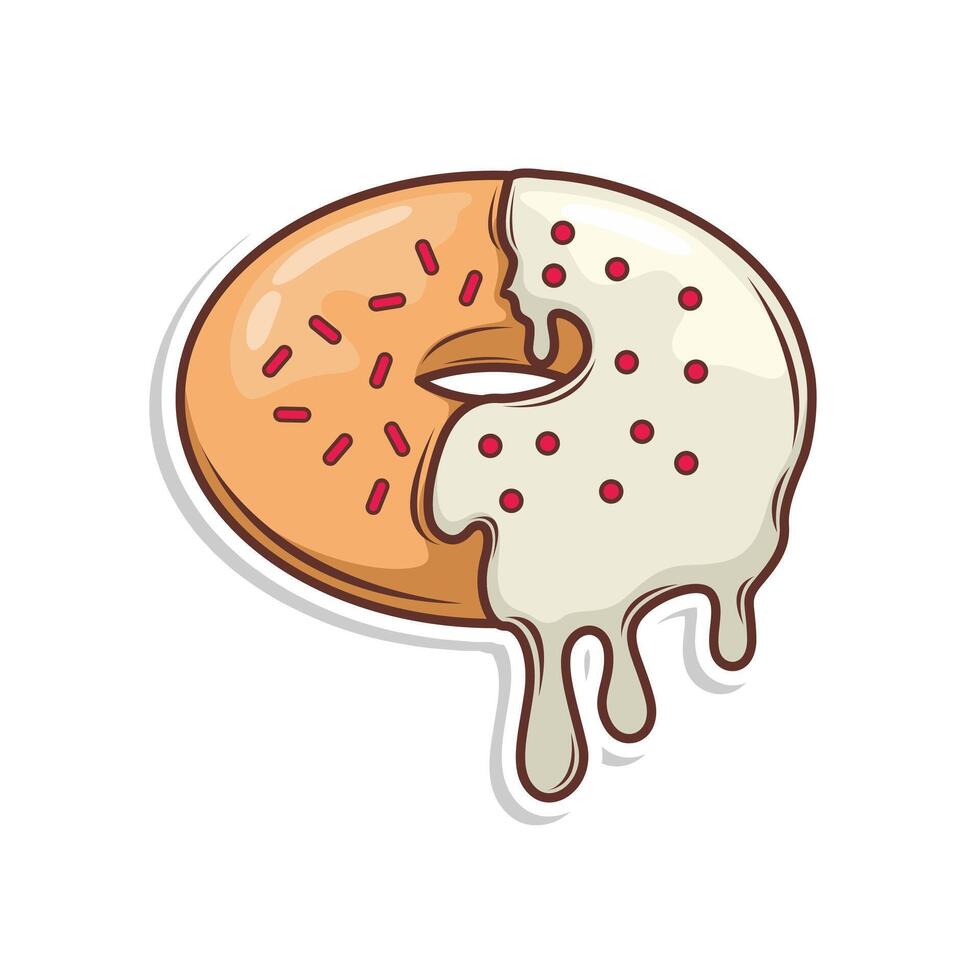 Delicious donut vector hand draw illustration