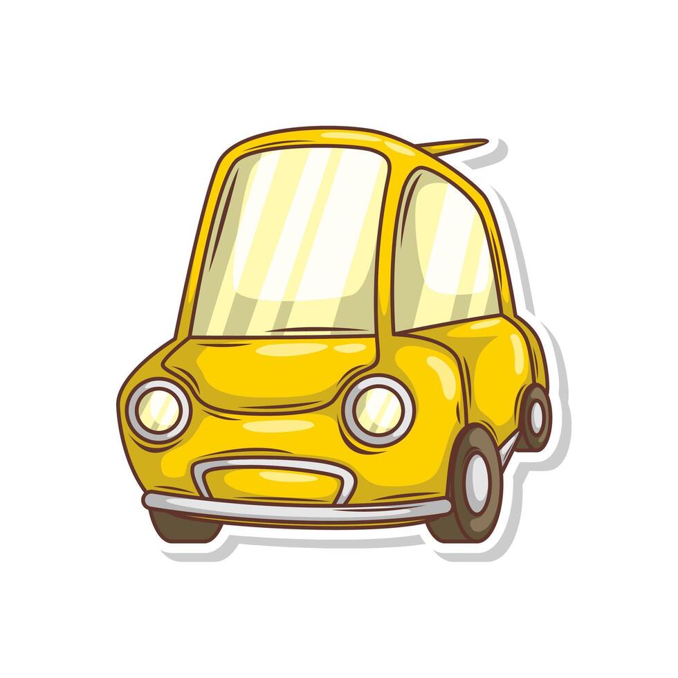 cartoon cute car transportation illustration art vector