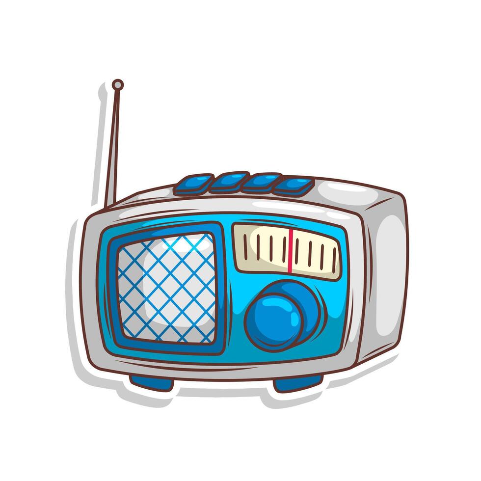 cartoon  classic radio illustration art vector