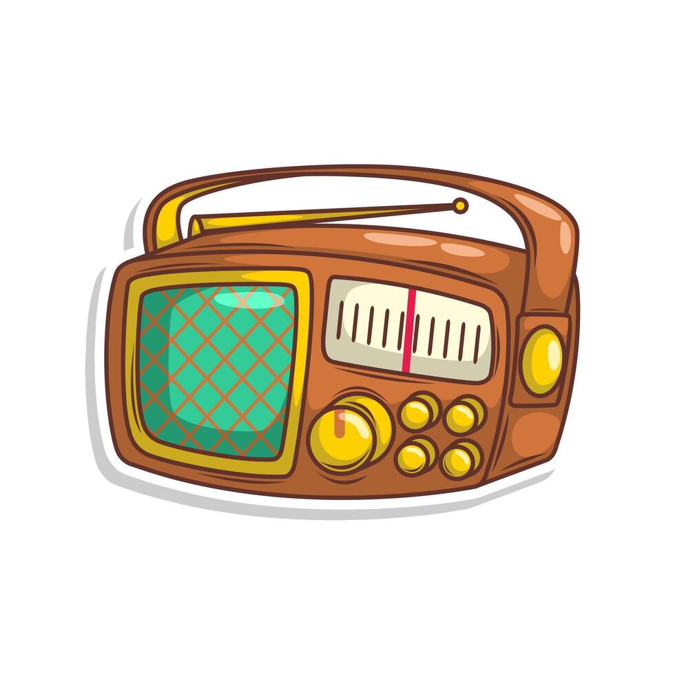 cartoon  classic radio illustration art vector