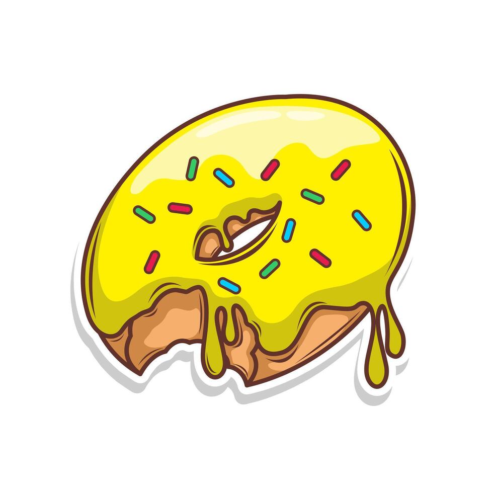 Delicious donut vector hand draw illustration