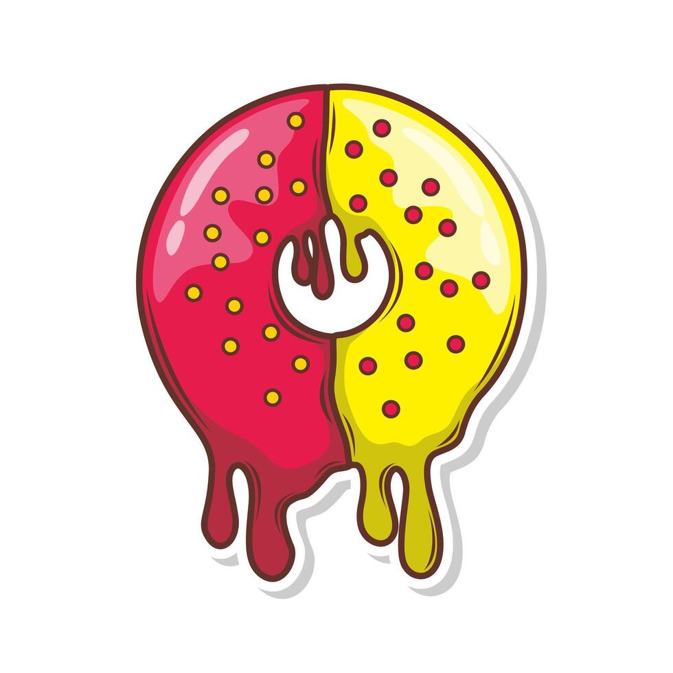 Delicious donut vector hand draw illustration