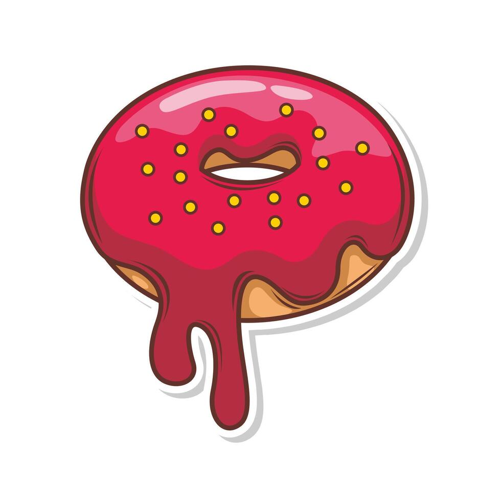 delicioso rosquilla vector mano dibujar ilustración