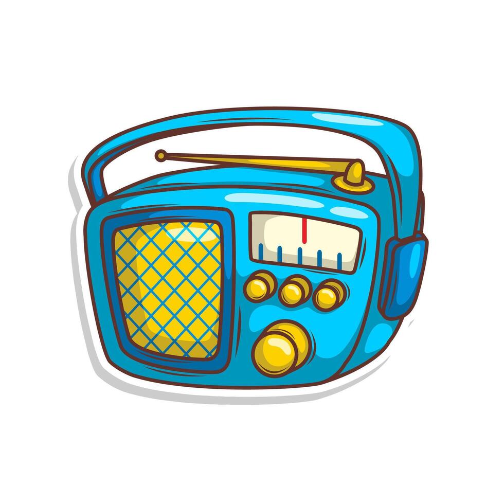 cartoon  classic radio illustration art vector