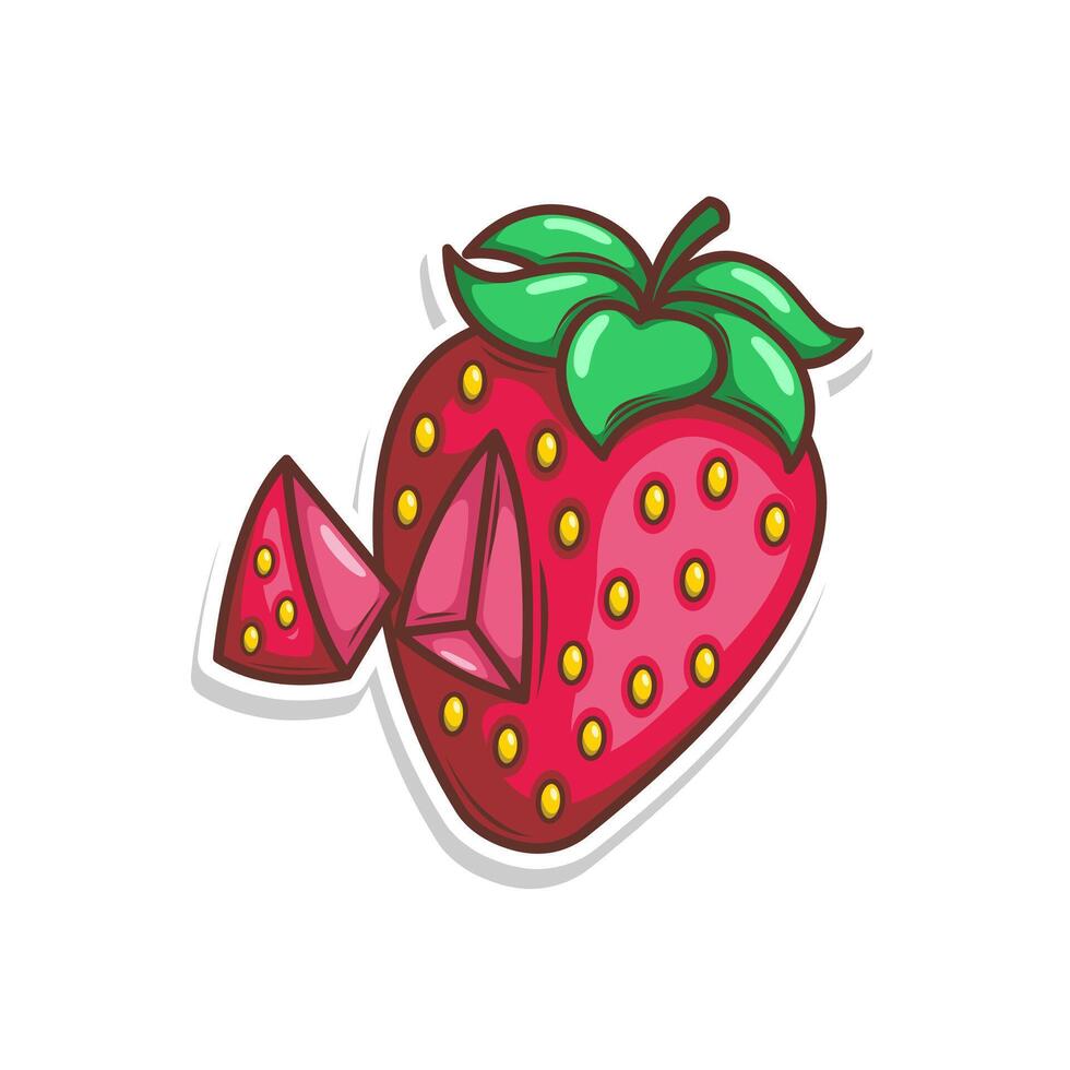 mano dibujar fresa Fruta ilustración Arte vector