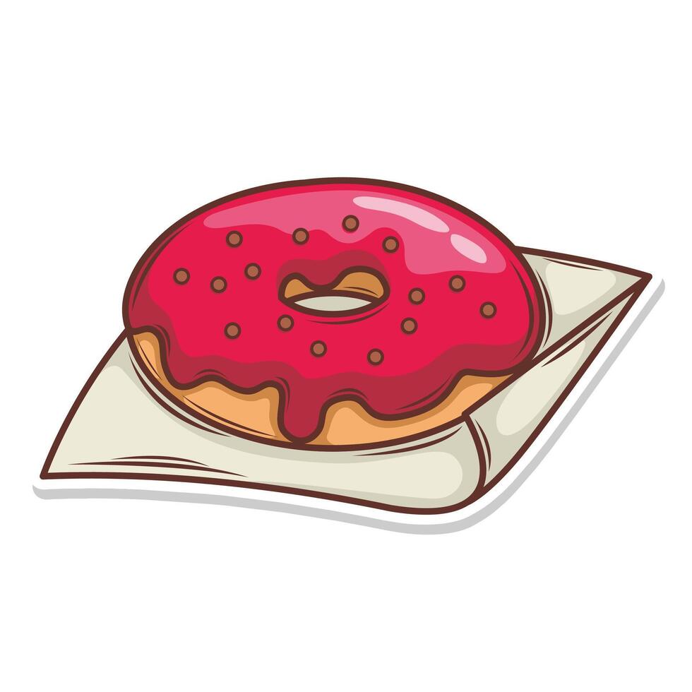 delicioso rosquilla vector mano dibujar ilustración