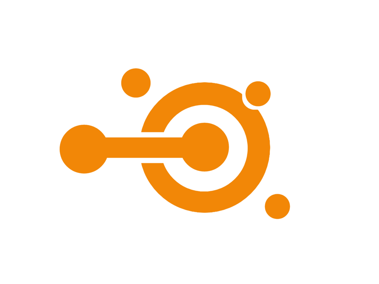 a laranja cor logotipo isolado em transparente fundo. tecnologia logotipo Projeto. png