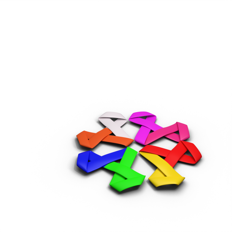 3d Illustration of Ribbons for Cancer Awareness. Can be Used for Graphic Resource png