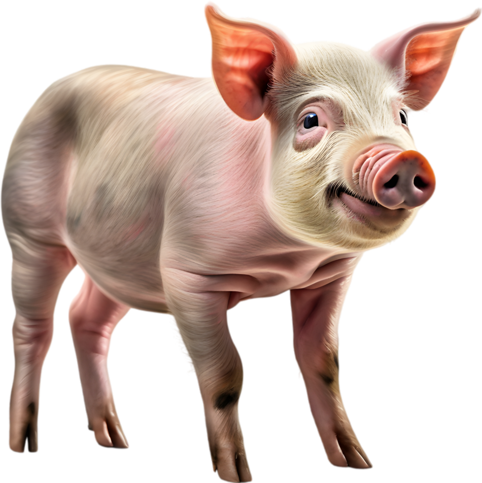 AI generated Watercolor painting of a cute Miniature Pig png