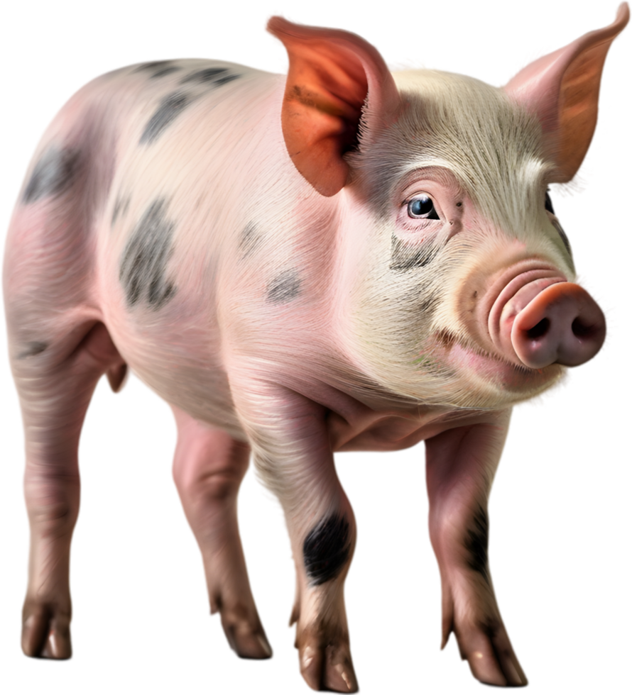 AI generated Watercolor painting of a cute Miniature Pig png