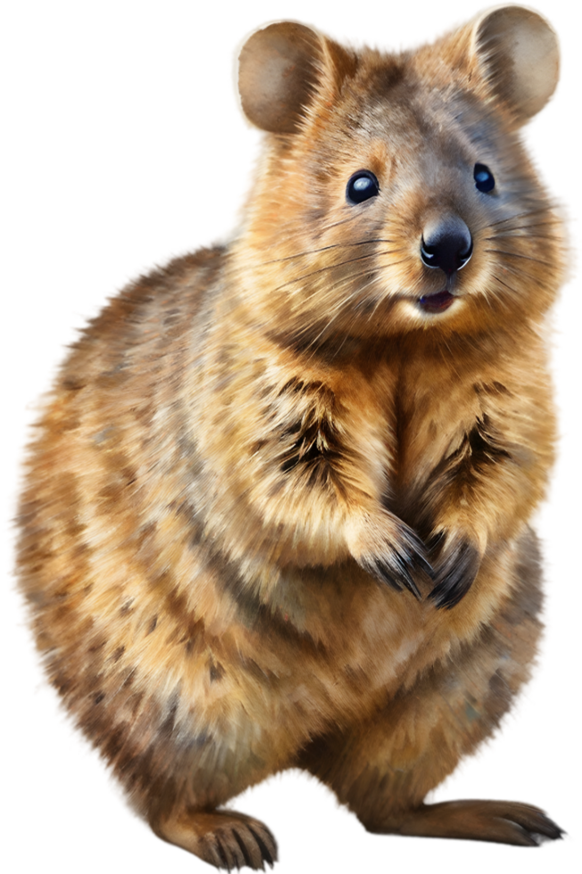 ai generado acuarela pintura de un linda quokka png