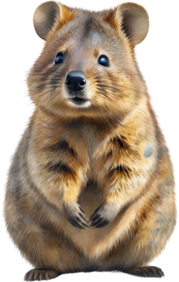 AI generated Watercolor painting of a cute quokka. png