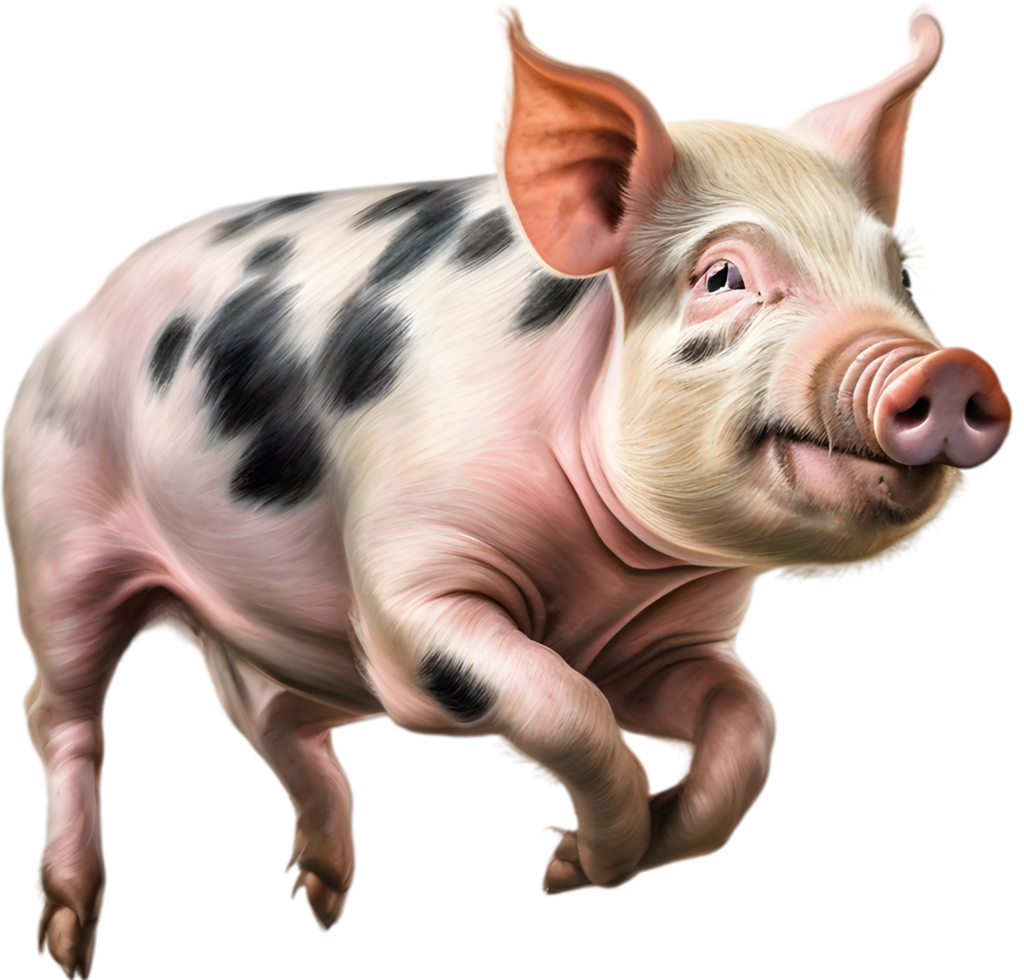 AI generated Watercolor painting of a cute Miniature Pig png