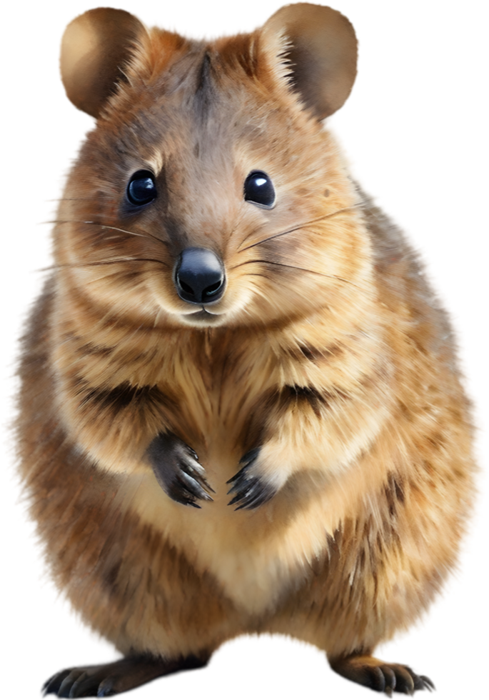 AI generated Watercolor painting of a cute quokka. png