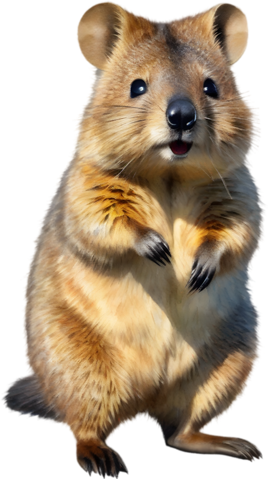 ai generado acuarela pintura de un linda quokka png