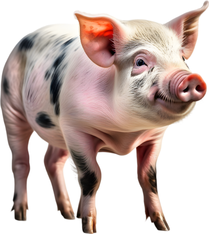 AI generated Watercolor painting of a cute Miniature Pig png