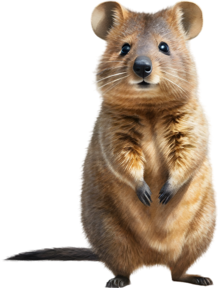 ai generado acuarela pintura de un linda quokka png