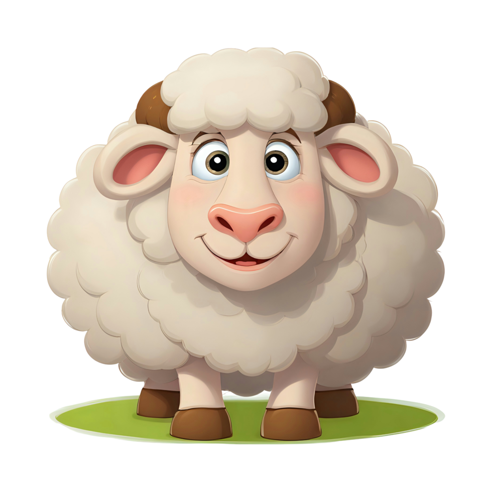 cartoon sheep with big horns png