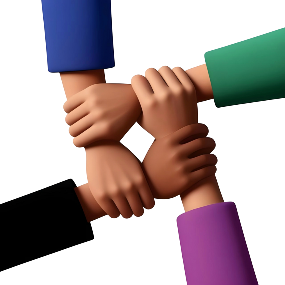 Hands Support and cooperation cartoon png