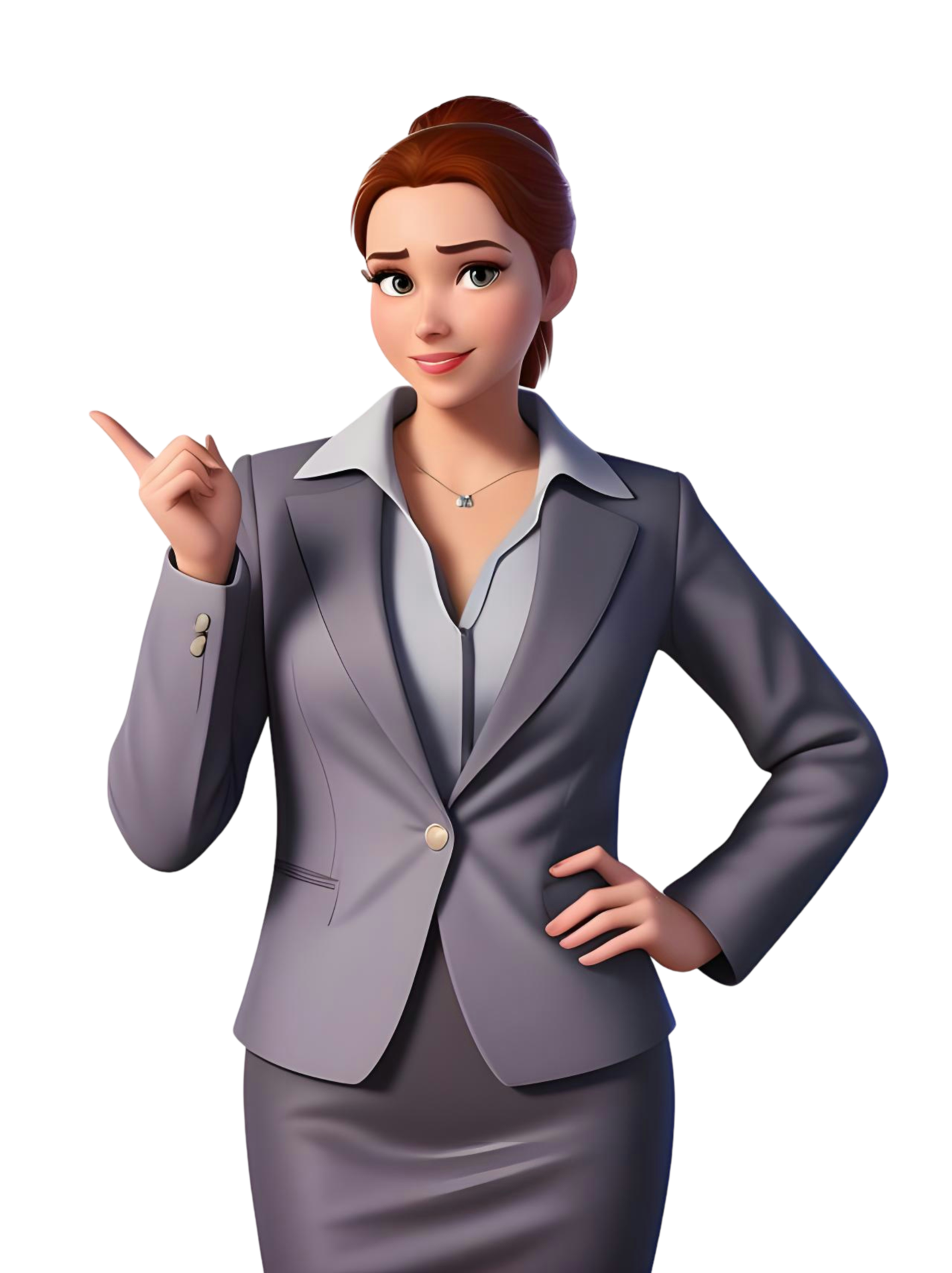 a woman in a business suit pointing her finger 41329894 PNG