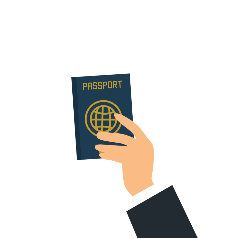 hand holding passport png