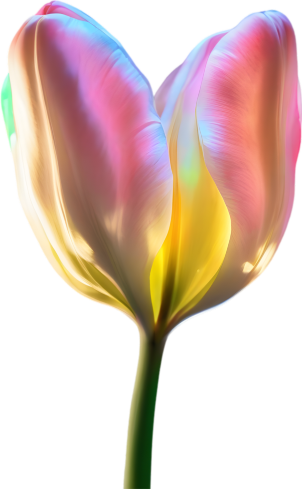 AI generated Glowing Tulip, Close-up image of Glowing tulip flower. png