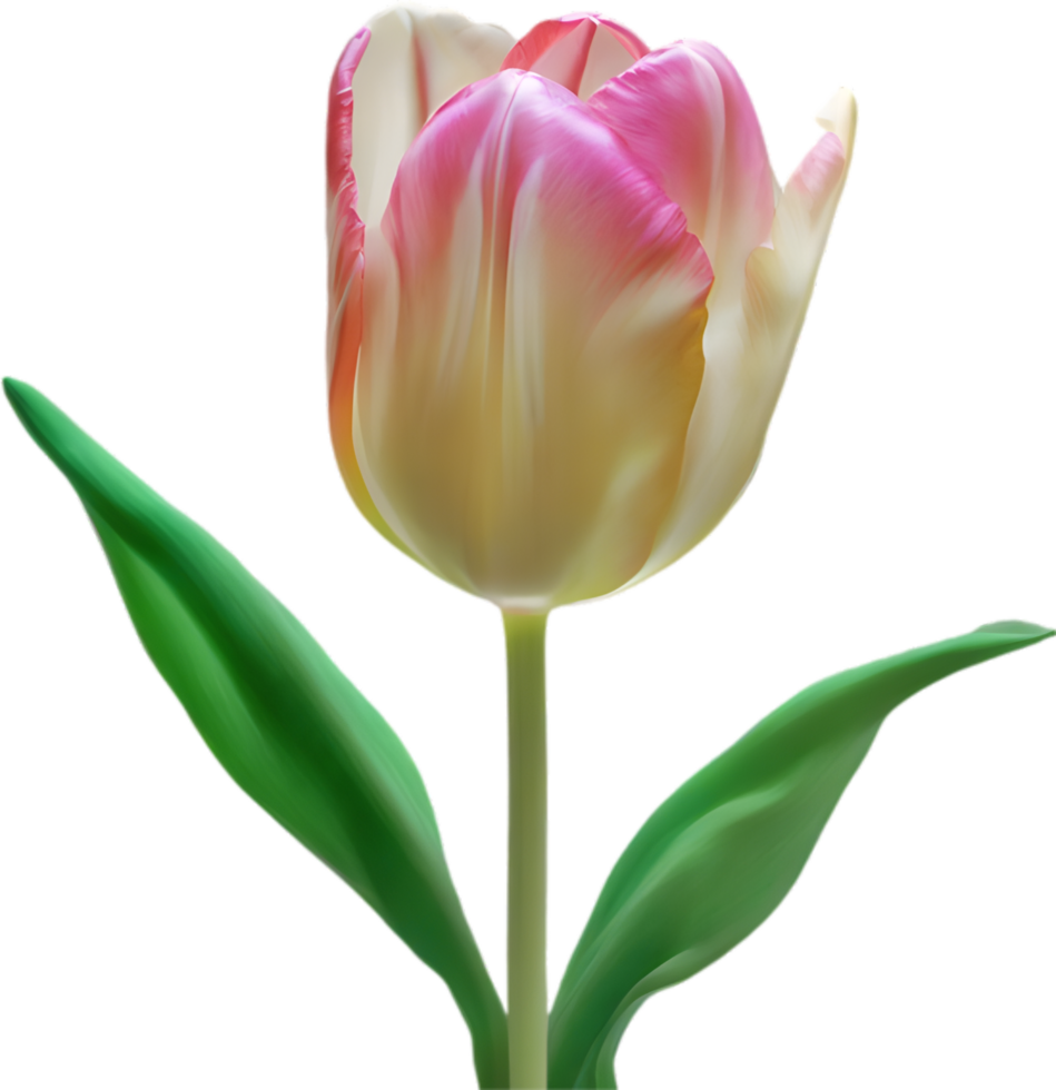 AI generated Glowing Tulip, Close-up image of Glowing tulip flower. png