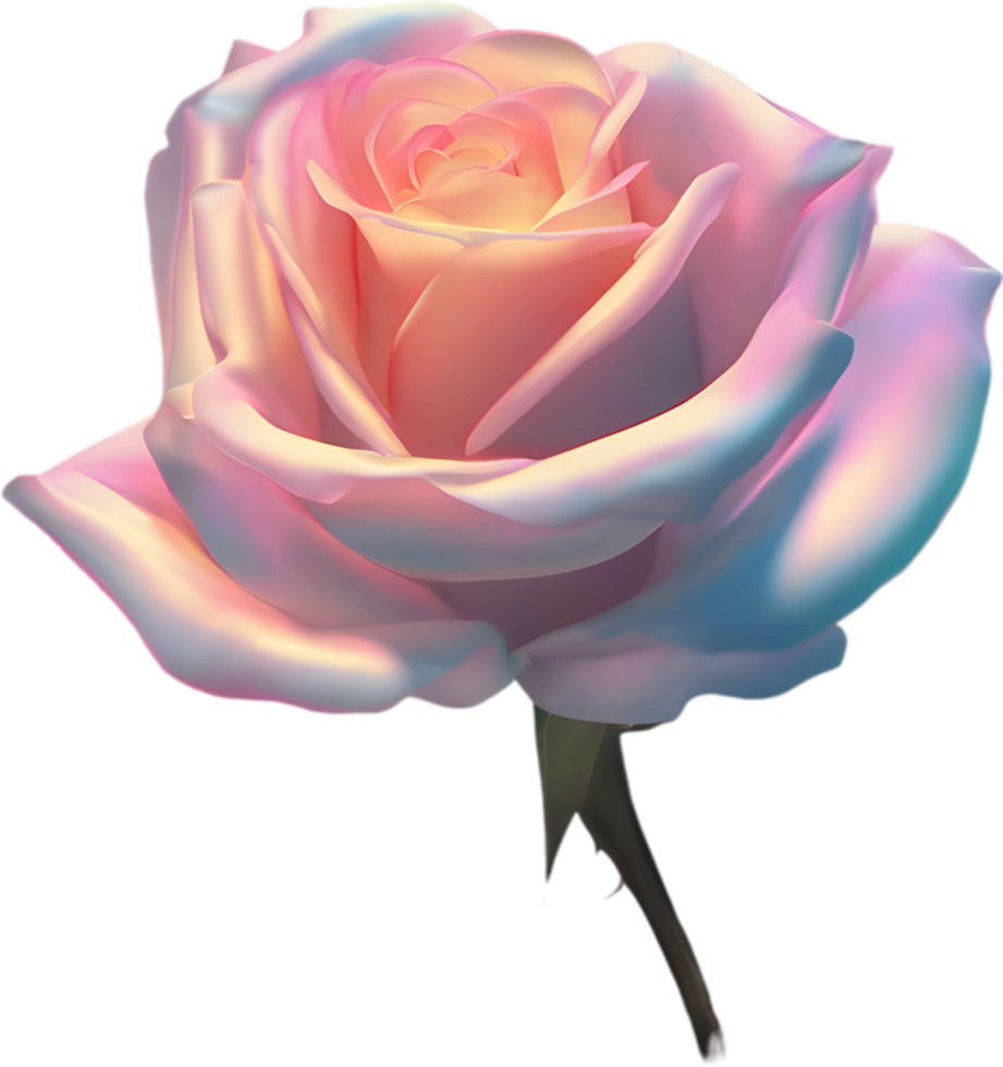 AI generated Glowing roses, Close-up image of Glowing roses flower. png