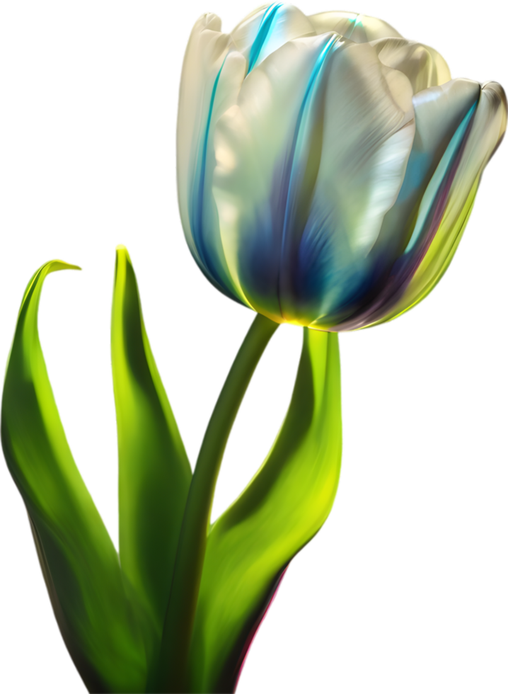 AI generated Glowing Tulip, Close-up image of Glowing tulip flower. png