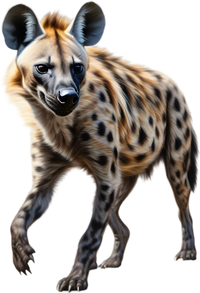 AI generated Colored-pencil sketch of a hyena. png