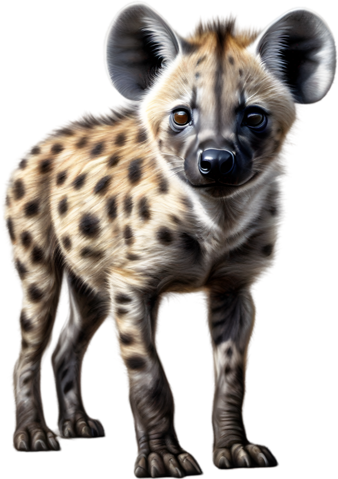AI generated Colored-pencil sketch of a hyena. png
