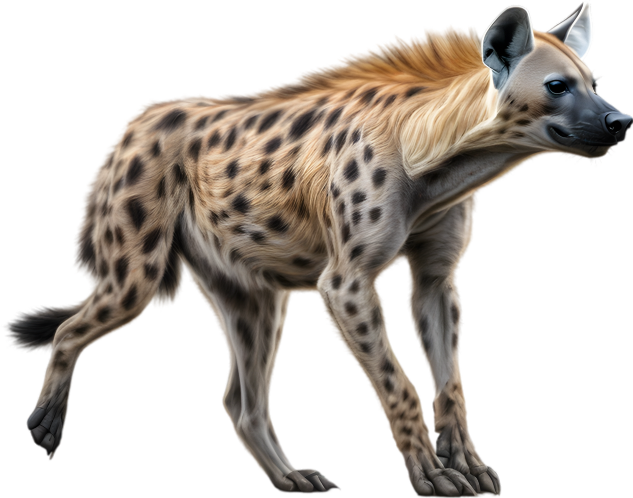 AI generated Colored-pencil sketch of a hyena. png