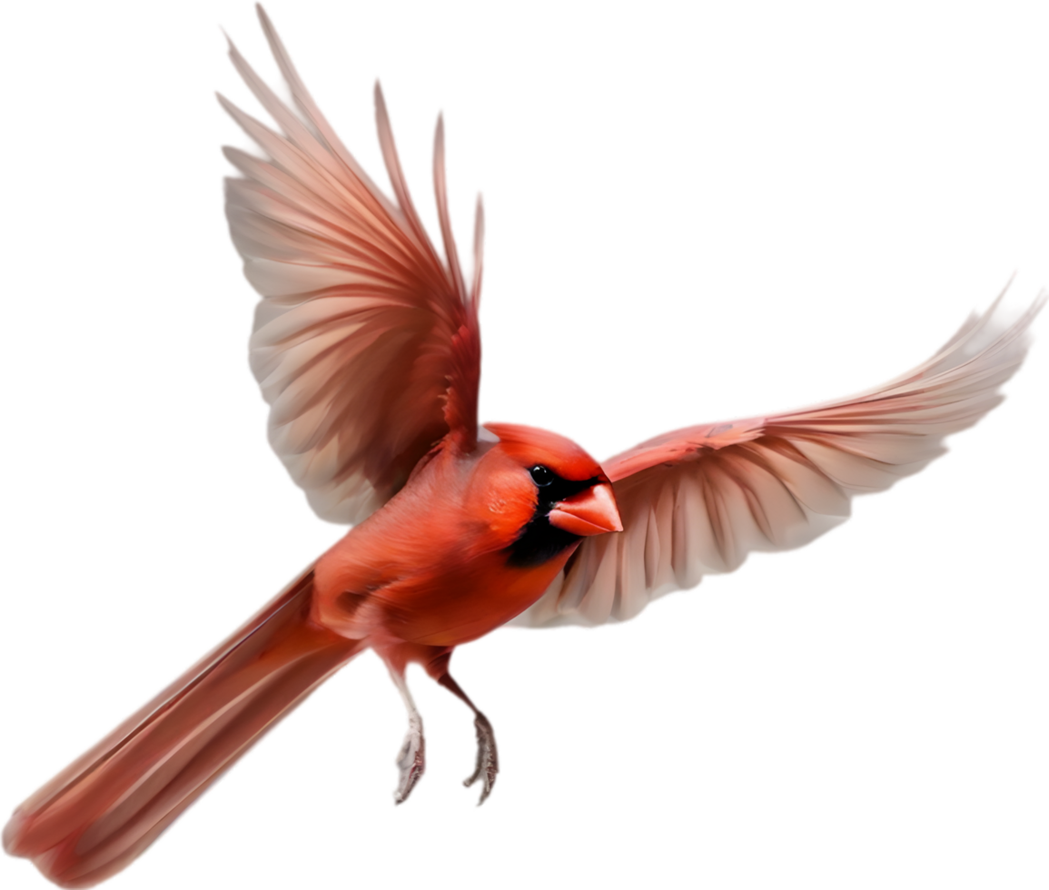 AI generated Watercolor of a Northern Cardinal bird clipart. png