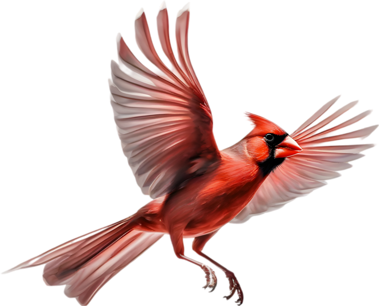 AI generated Watercolor of a Northern Cardinal bird clipart. png