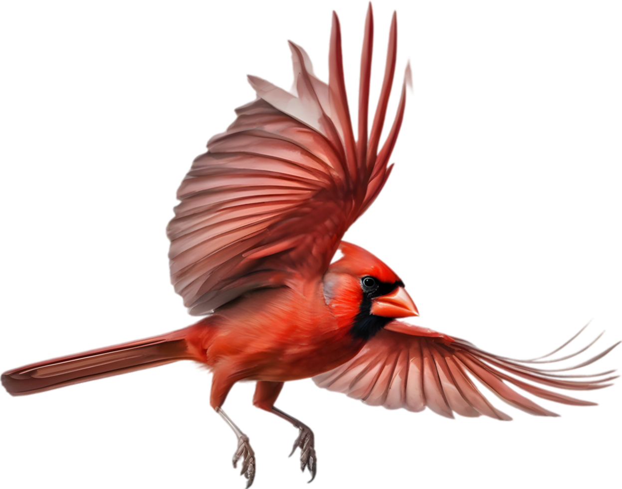 AI generated Watercolor of a Northern Cardinal bird clipart. png