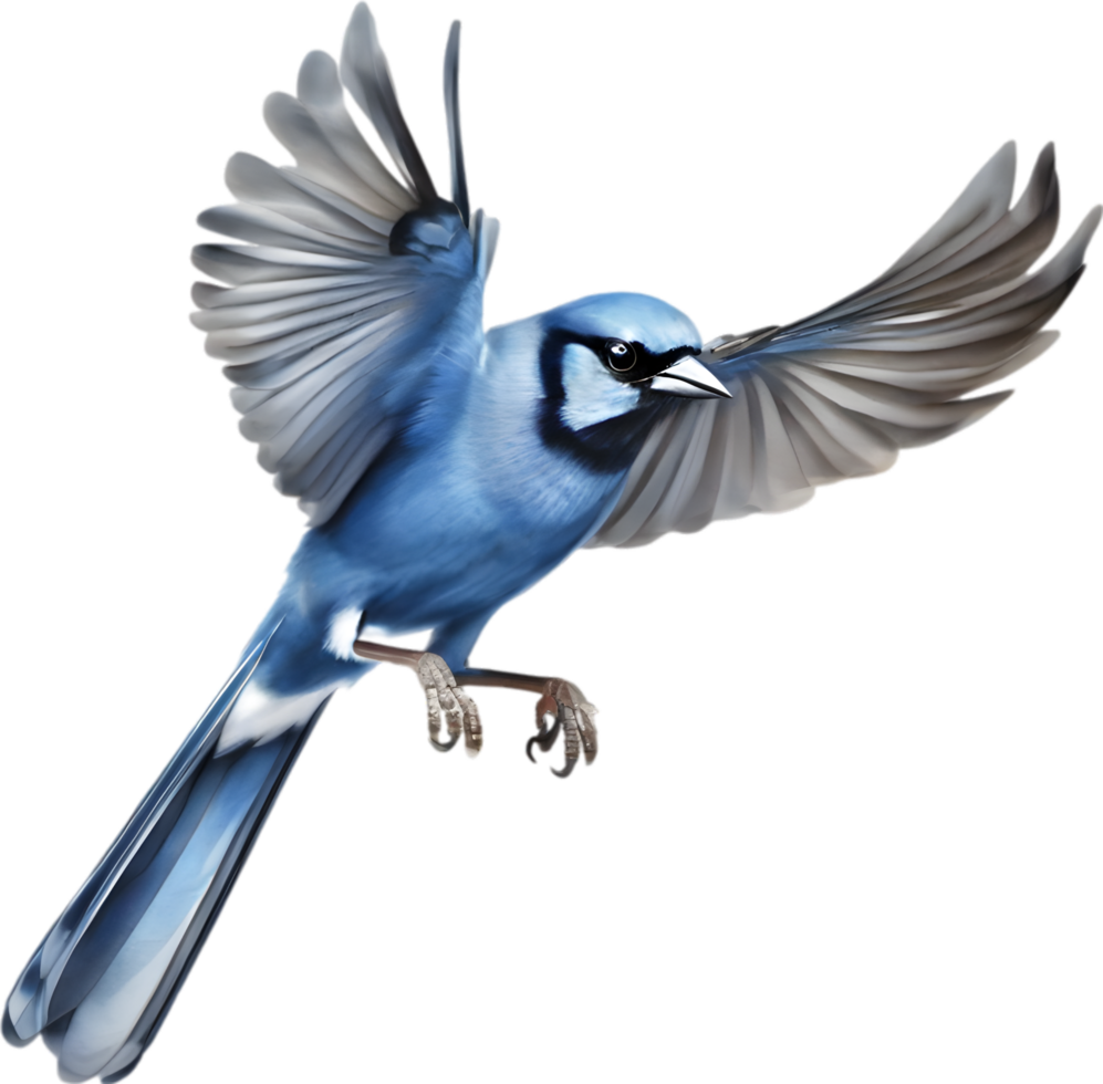 AI generated Watercolor of a Blue Jay bird clipart. png