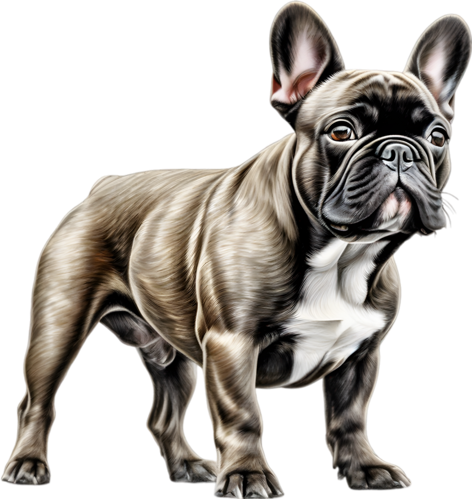 ai gegenereerd een schattig Frans bulldog puppy clip art. png