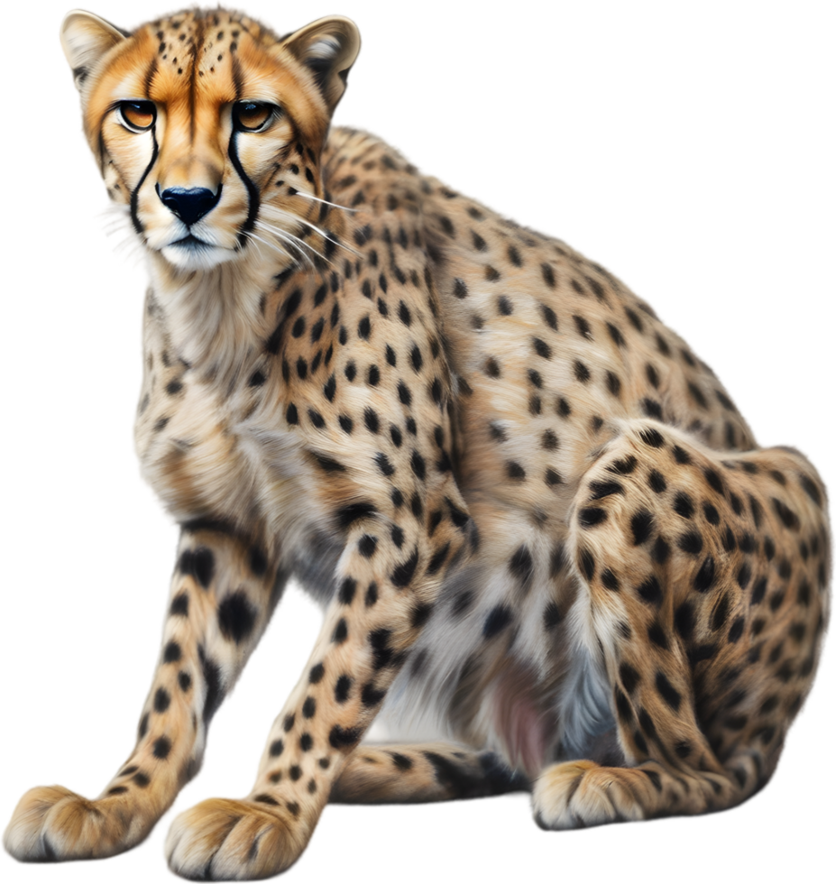 AI generated Close-up painting of a cheetah. png