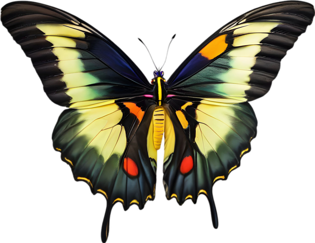 AI generated Colorful and elegant butterfly image. png