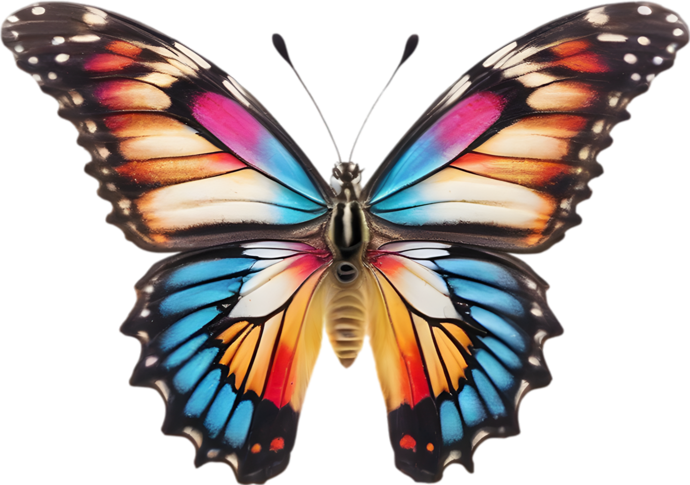 ai généré coloré et élégant papillon image. png