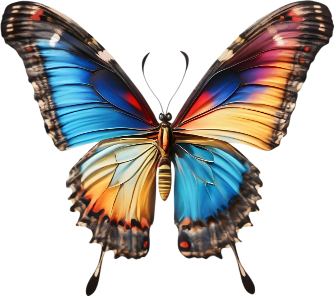 AI generated Colorful and elegant butterfly image. png
