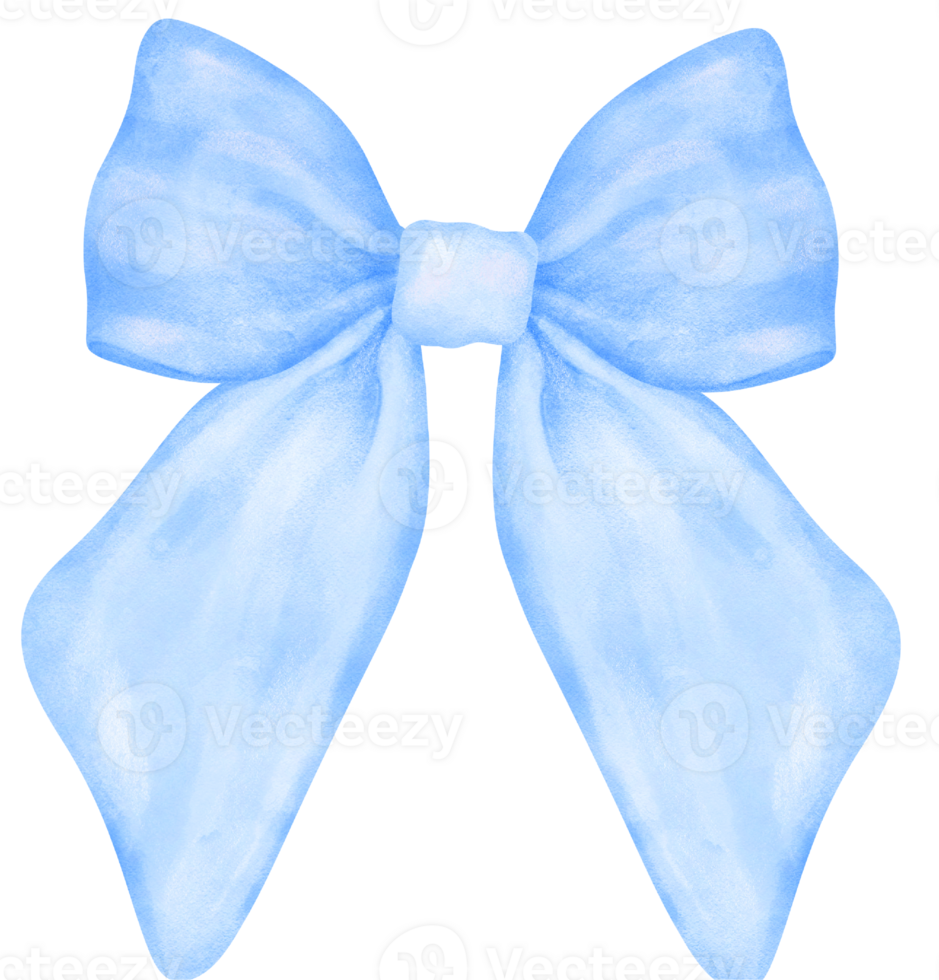 Blue Coquette bow aesthetic watercolor png