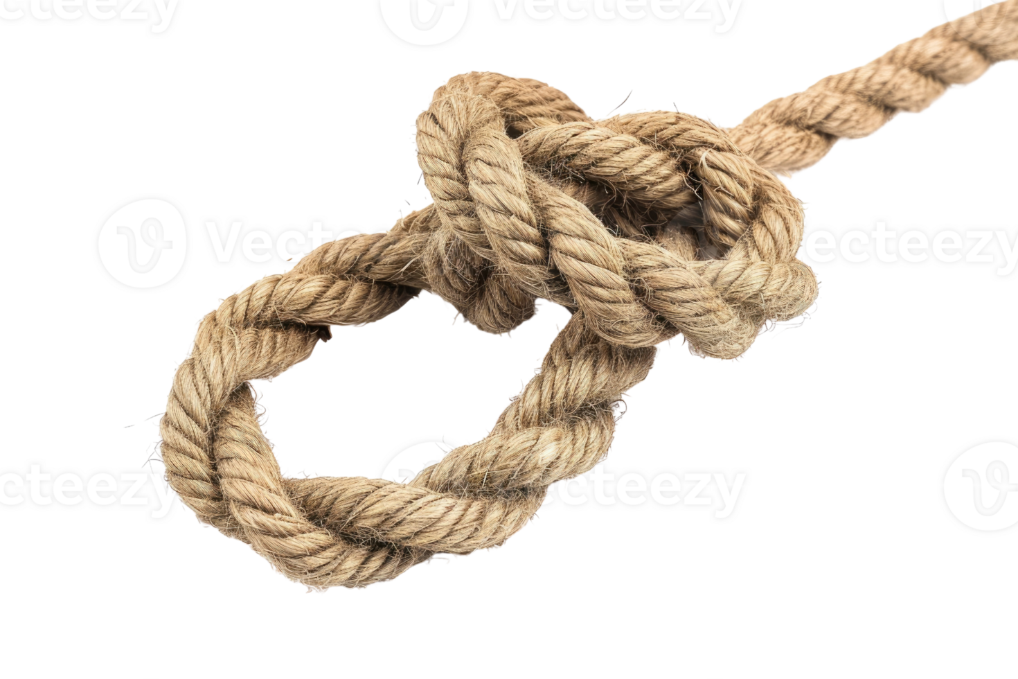 AI generated Rope knot isolated on transparent background png