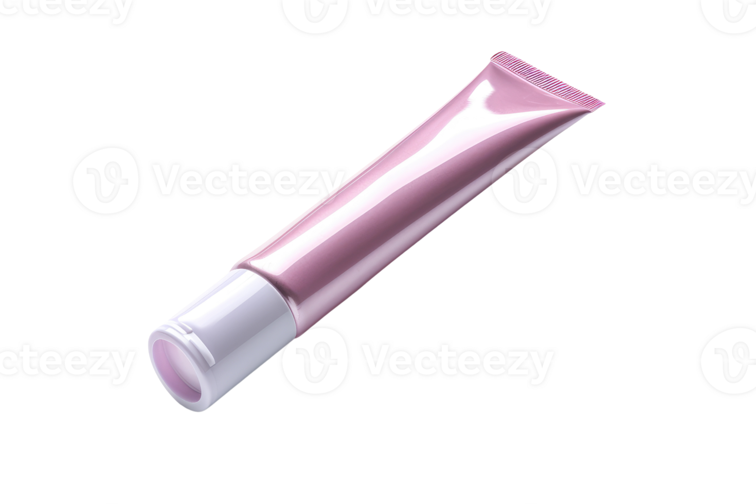 AI generated Plastic cosmetic tube for cream or gel mockup, transparent background png