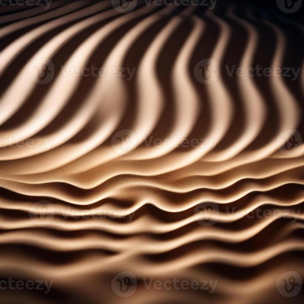 AI generated abstract background of sand dunes with waves photo